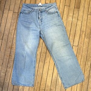 H&M Blue Wide-Leg ankle length Jeans